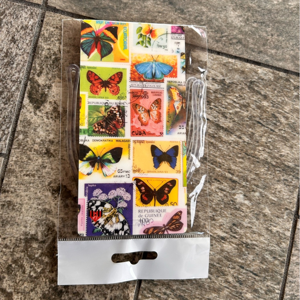 NWT Butterfly Print Luggage Tags
